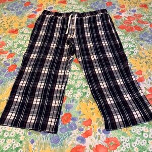 Garage Plaid Flannel Pajama Bottom Pants w/ Pockets AS IS